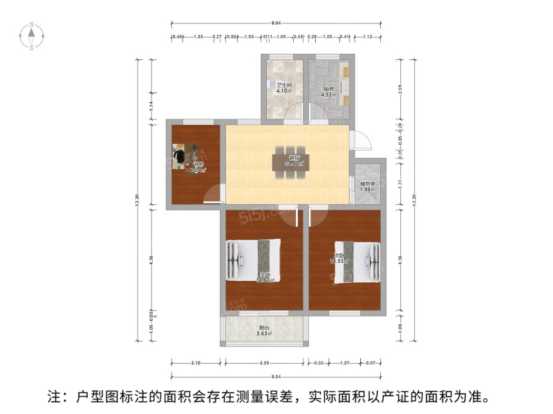 苏州我爱我家龙西 · 盘蠡村 · 3室 · 2厅