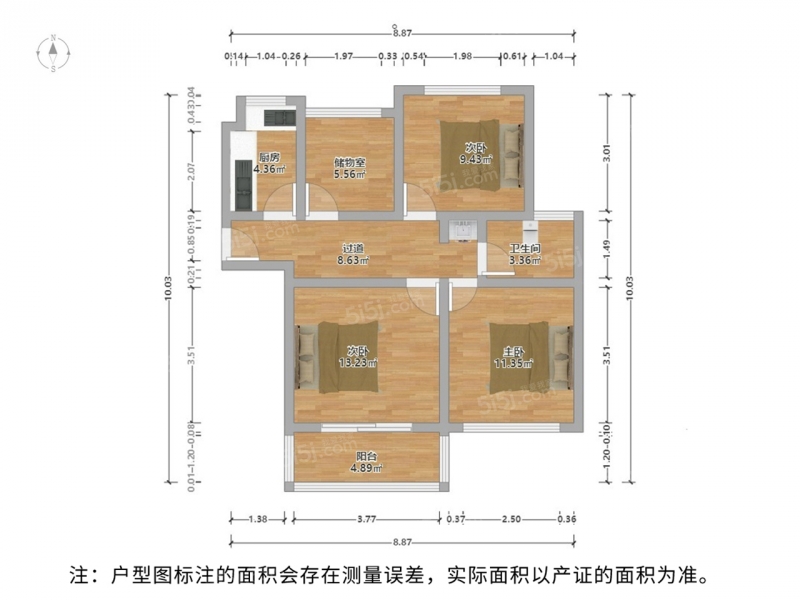 苏州我爱我家浒墅关经济技术开发区 · 水岸逸景花园 · 3室 · 2厅