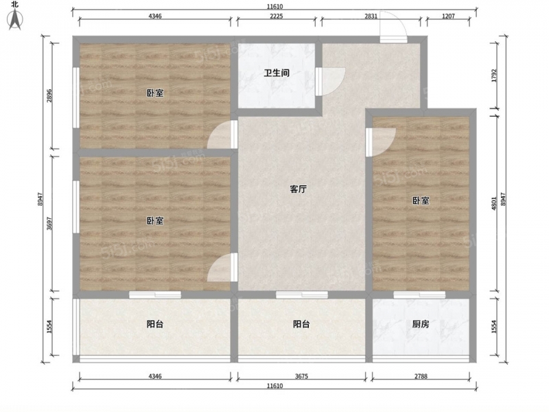 太原我爱我家大南门 · 云路街怡华苑 · 3室 · 2厅