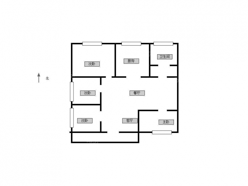 聚龙花园4室2厅户型图