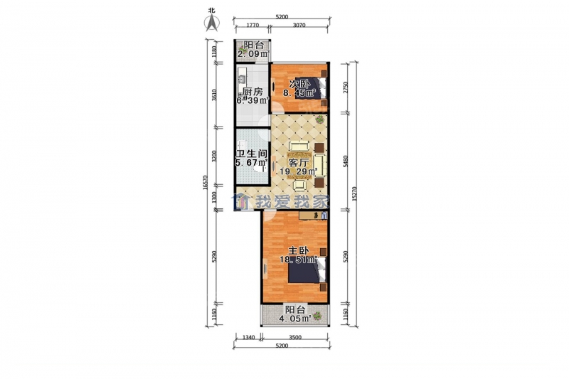 天津我爱我家整租 · 建昌道街 · 康桥里 · 2室1厅