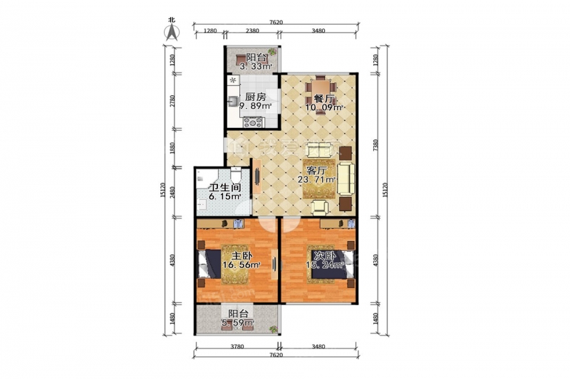 滨海新区新港街道馨苑小区2室2厅