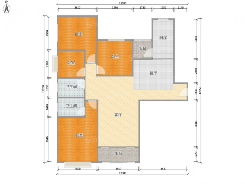 太原我爱我家恒大绿洲 · 真武路恒大绿洲西区-2区 · 4室 · 2厅