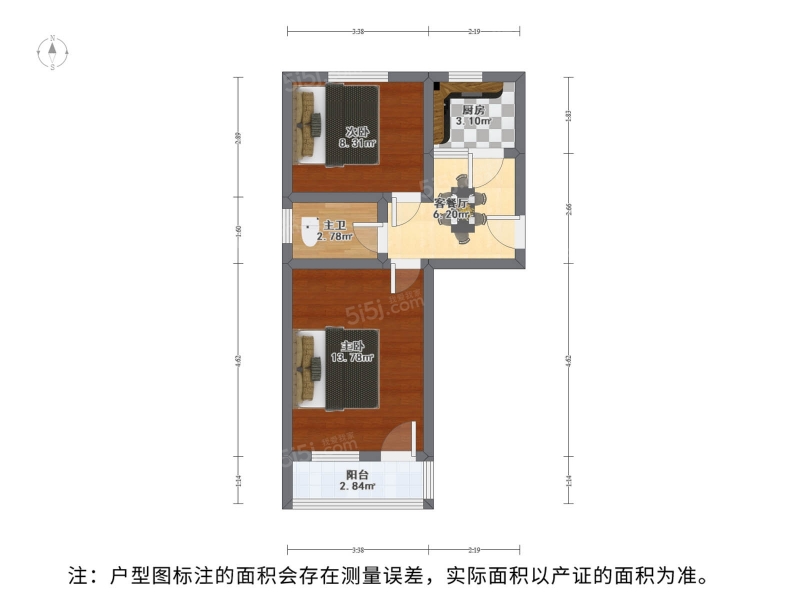 三元一村..南北房全明户型.非顶楼.采光无遮挡.