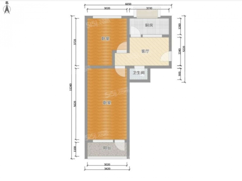 城南逸居 · 电子街丁香园 · 2室 · 1厅