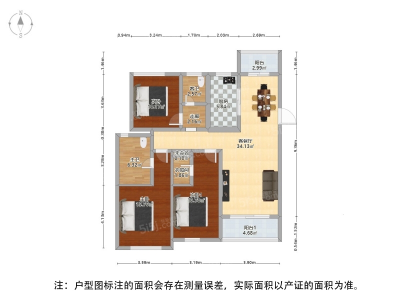 苏州我爱我家整租·松陵·（吴江）中南世纪城北区·3室