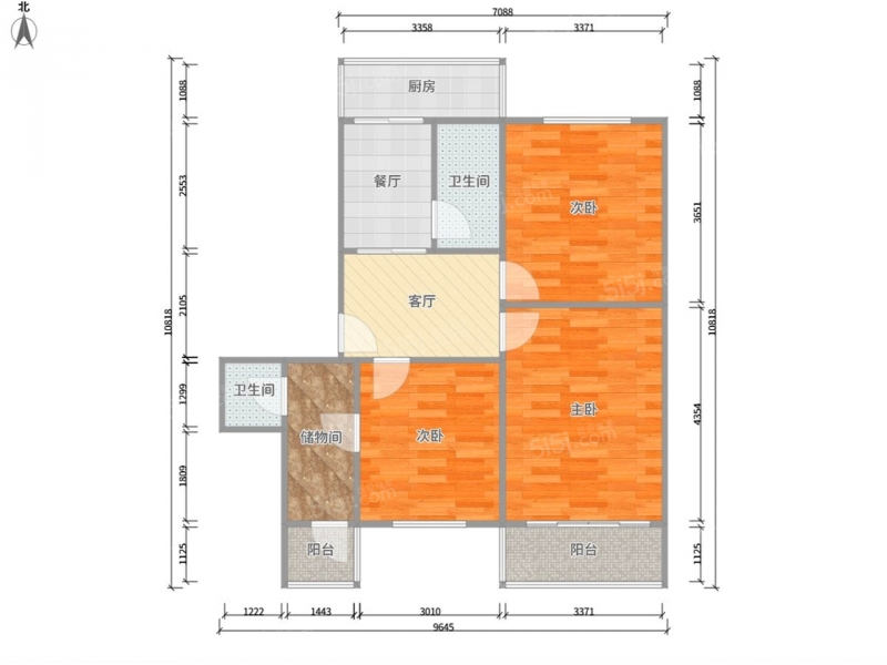 太原我爱我家学府街，坞城中路路桥公司宿舍西院 · 3室 · 2厅