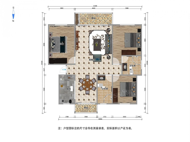 无锡我爱我家太湖新城 · 世家名门花园 · 3室 · 2厅