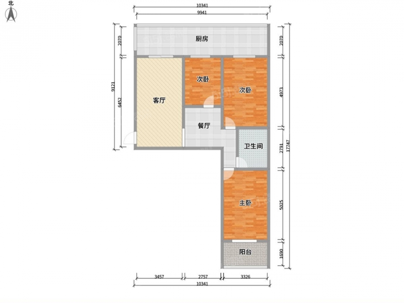 太原我爱我家建南车站 · 体育路惠泽苑 · 3室 · 2厅