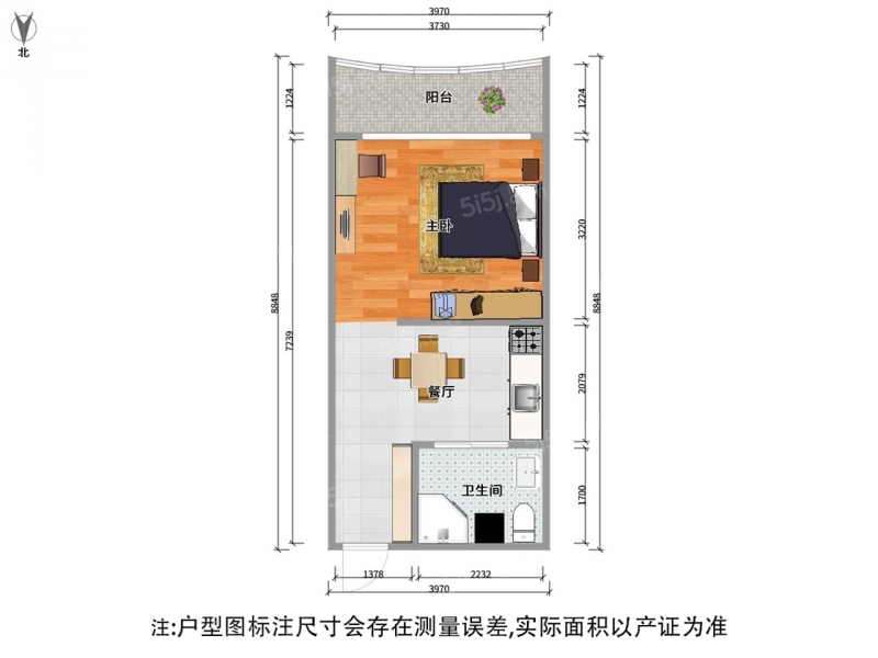 无锡我爱我家旺庄 · 东方银座 · 1室 · 1厅，房东急售，看房方便