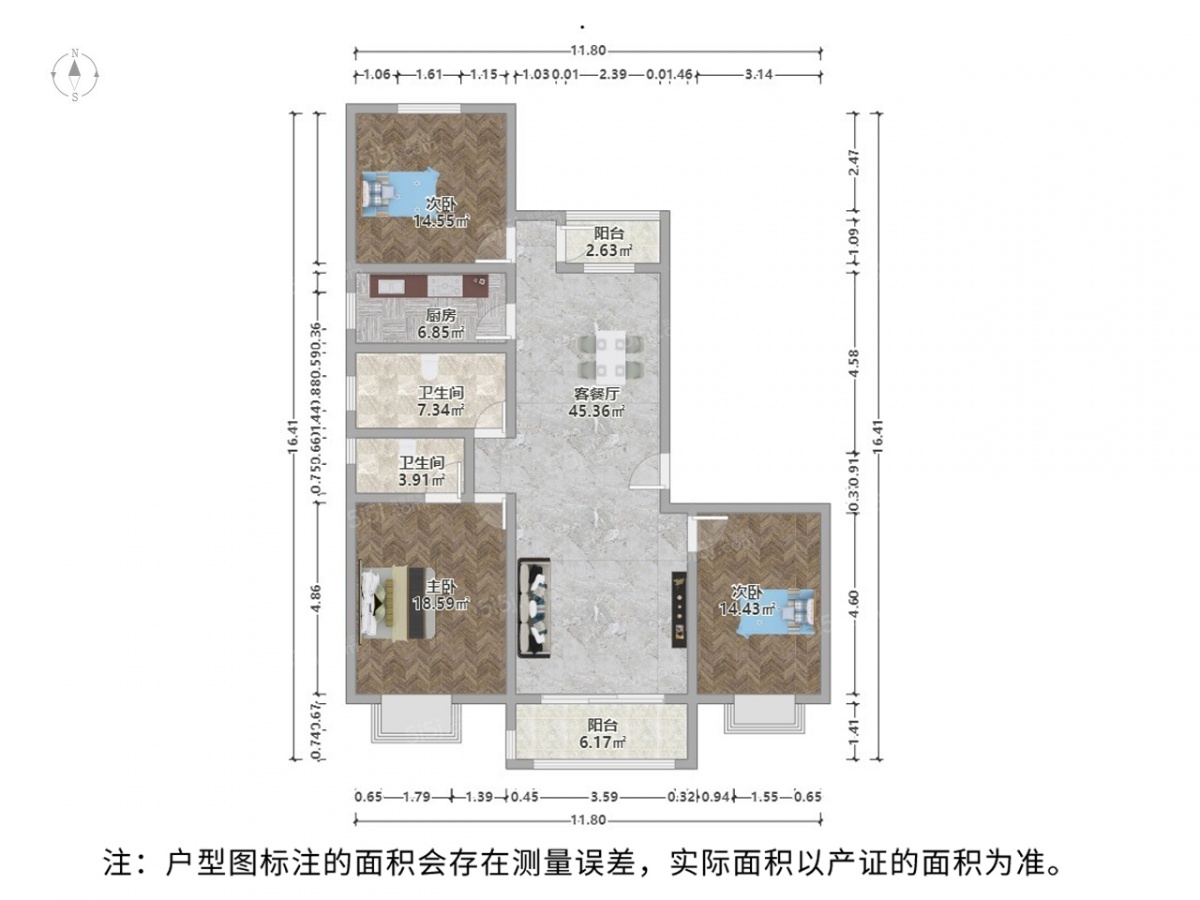 诚售石湖景苑中装自住南北通透改善大三房享龙湖配套近石湖万达