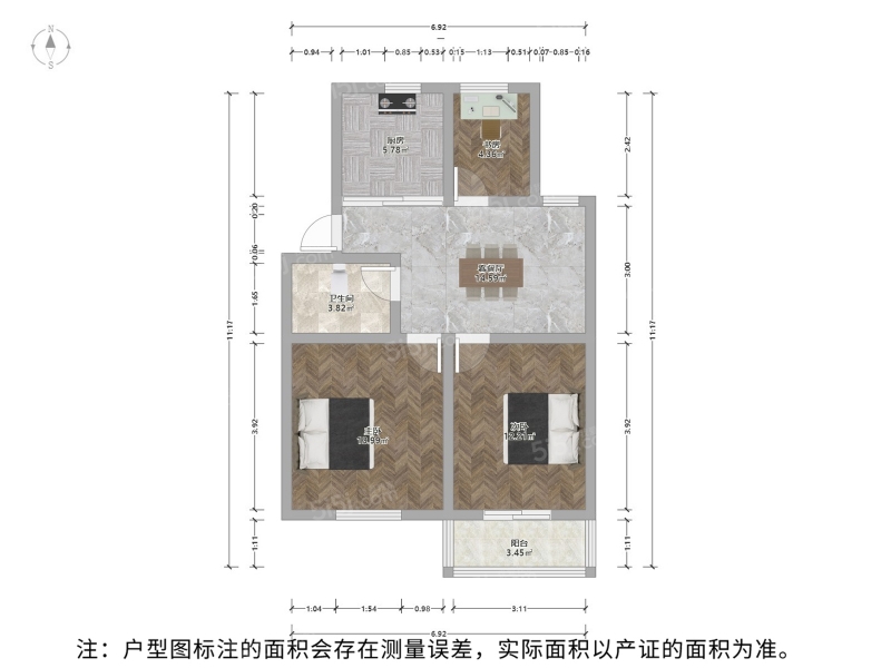 苏州我爱我家留园西园 · 春馨园D区 · 3室 · 2厅