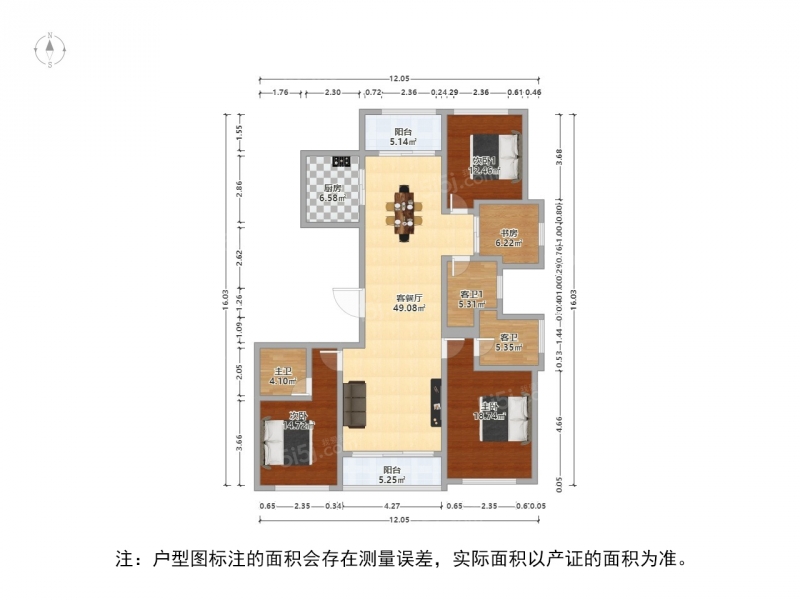 苏州我爱我家整租·吴江太湖新城·苏州湾景苑西区·4室