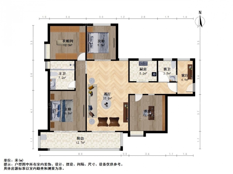 无锡我爱我家金茂府旁 山水湖滨花园 50万豪装 小区景观位置 全天采光