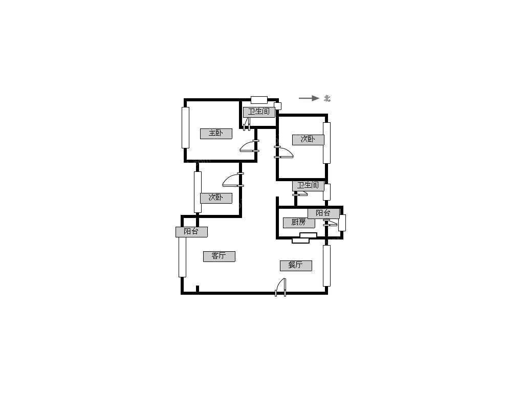 怡和家园3室2厅户型图